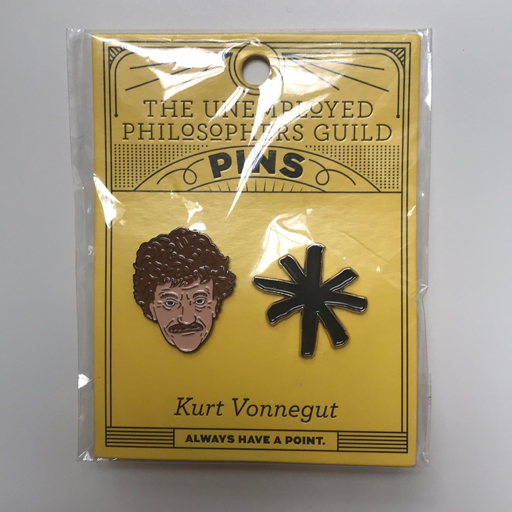 Kurt Vonnegut Enamel Pins